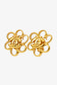 Pre-Loved Chanel™ Gold Tone CC Flower Clip-on Earrings