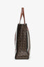 Burberry Bridle Brown TB Monogram Canvas Stripe Vertical Tote