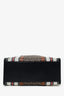 Burberry Bridle Brown TB Monogram Canvas Stripe Vertical Tote