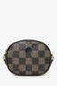 Fendi Vintage Brown Check Coated Canvas Mini Round Bag