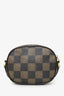 Fendi Vintage Brown Check Coated Canvas Mini Round Bag