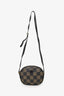 Fendi Vintage Brown Check Coated Canvas Mini Round Bag