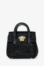 Versace Black Crystal Embellished Medusa Key Pouch