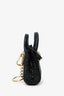 Versace Black Crystal Embellished Medusa Key Pouch