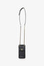 Pre-Loved Chanel™ Black Lambskin Matelasse Phone Holder Shoulder Bag