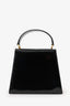 Salvatore Ferragamo Black Patent Leather Vara Bow Top Handle Bag