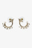 Pre-Loved Chanel™ Gold Tone Pearl Logo Hoop Earrings