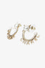 Pre-Loved Chanel™ Gold Tone Pearl Logo Hoop Earrings