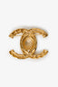 Pre-Loved Chanel™ Gold Tone Twisted CC Brooch