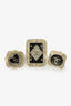 Pre-Loved Chanel™ 2021 Resin & Strass CC Pin Brooch Set