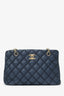 Pre-Loved Chanel™ 2014 Blue Leather Paris-Dallas Chic Stitch Bag