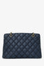 Pre-Loved Chanel™ 2014 Blue Leather Paris-Dallas Chic Stitch Bag