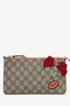 Gucci GG Supreme Monogram Face Embroidered Wrist Wallet