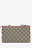 Gucci GG Supreme Monogram Face Embroidered Wrist Wallet