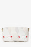 Fendi 2022 White Mink And Suede Faces Baguette Bag
