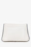 Valentino White Grainy Calfskin V-ring Crossbody Bag