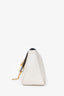 Valentino White Grainy Calfskin V-ring Crossbody Bag