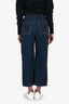 SportMax Code Blue Denim Dark Wash Cargo Wide Leg Jeans Size 25