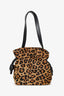 Loewe Leopard Pony Hair Flamenco Knot Bag