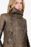 Rick Owens Brown Distressed Leather Biker Jacket Size 6