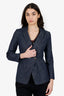 Brunello Cucinelli Blue Denim Single Breasted Blazer Size 40