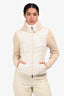 Moncler Cream Wool 'Maglione Tricot' Cardigan Size S