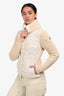 Moncler Cream Wool 'Maglione Tricot' Cardigan Size S