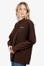 Miu Miu Brown Cotton Piqué Polo Shirt Size S