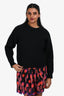 Acne Studios Black Wool Boxy Rib Knit Sweater Size XS