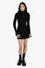 Off-White Black Ribbed Bodycon Mini Dress Size 38