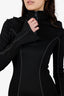 Off-White Black Ribbed Bodycon Mini Dress Size 38