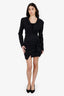 Alexandre Vauthier Black Draped Mini Dress Size 40