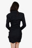 Alexandre Vauthier Black Draped Mini Dress Size 40