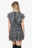 Saint Laurent Leopard-Print Ruffle Mini Dress Size 36