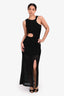 Maje Black Lace Cut Out Maxi Dress Size 36