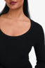 Theory Project Black Wool Sheen Long Sleeve Tiered Midi Dress Size XS