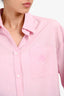 Maje Pink/White Cotton Blend Pinstriped Button Down Shirt Size 1