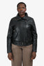 Mackage Black Leather Jacket with Belt Size L