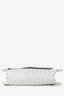 Bottega Veneta White Leather Intrecciato Crossbody