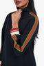 Gucci Navy GG Monogram Zip Up Detailed Dress Size 12+