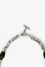 David Yurman Sterling Silver/18k Yellow Gold Onyx Chain Station Necklace
