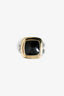 David Yurman Sterling Silver/18k Yellow Gold Albion Onyx Ring