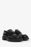 Prada Black Brushed Leather Loafers Size 39.5