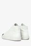 Pre-Loved Chanel™ White Quilted Leather CC Cap Toe High Top Sneaker Size 40