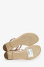 Valentino Pink Suede Rockstud Flat Thong Sandals Size 40