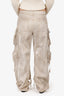 The Attico Beige Wide-leg Fern Cargo Jeans Size 27
