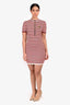 Louis Vuitton Multicolour Striped Knitted Zipped Midi Dress Size S