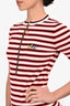 Louis Vuitton Multicolour Striped Knitted Zipped Midi Dress Size S