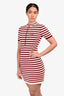Louis Vuitton Multicolour Striped Knitted Zipped Midi Dress Size S