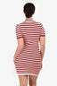 Louis Vuitton Multicolour Striped Knitted Zipped Midi Dress Size S